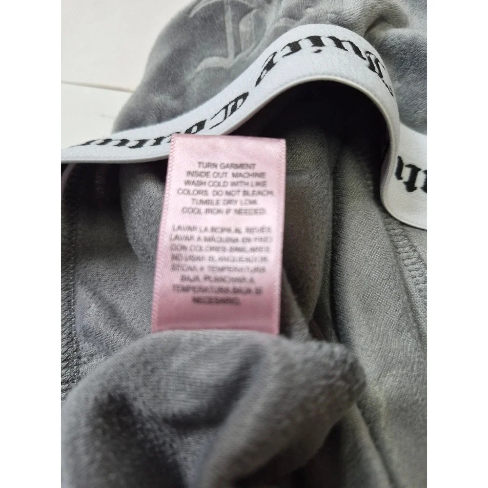 Juicy Couture Womens Grey Velour Logo‎ Embossed Sleep Shorts Size M 1751-47